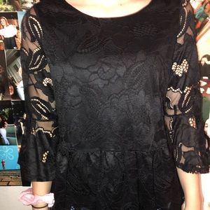 cutest black floral shirt